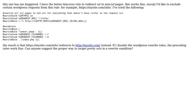 Wordpress: htaccess rewrite conflict with wordpress rules and ssl смотреть онлайн