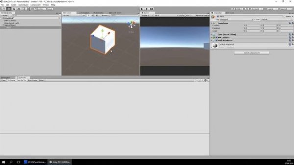Unity - Знакомство с программой.