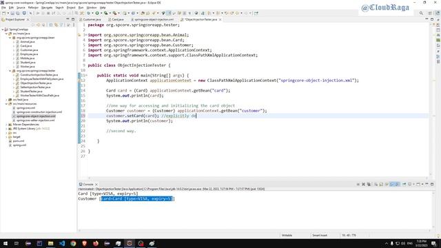 SpringCore-10. Object Injection with ref attribute | #cloudraga смотреть онлайн