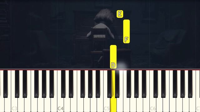 Little Nightmares 2 - Étude for A Minor - VERY EASY Piano tutorial смотреть онлайн