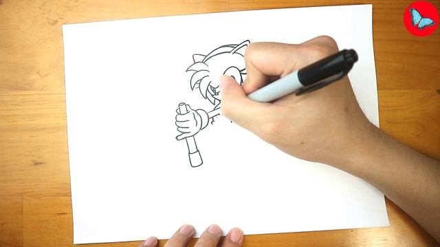 How To Draw Amy Rose - Sonic the Hedgehog | Drawing Animals смотреть онлайн