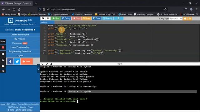 Python Programming Episode #07 - Strip Function смотреть онлайн