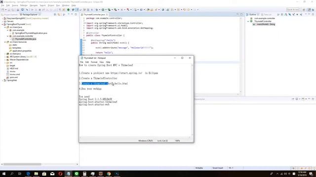 How to create Spring Boot MVC + Thymeleaf смотреть онлайн