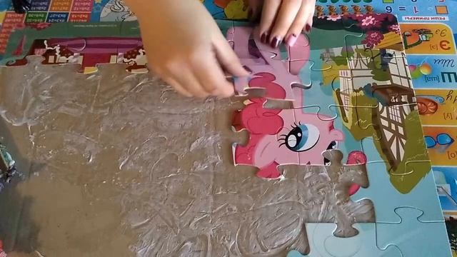 Как собрать пазл My Little Pony Моя милая пони занятия с детьми развитие смотреть онлайн