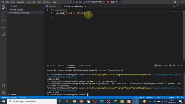 04 - FIRST PROGRAM - PYTHON 3 - BECOME ENGINEER смотреть онлайн