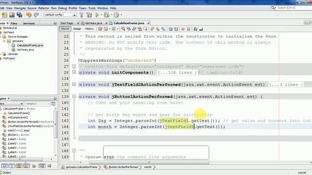 calculate age from date of birth in java GUI Program | Age Calculator смотреть онлайн