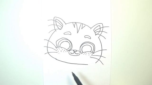 Рисуем Котика Бубу / draw a kitten Bubbu / coloring / Раскраска смотреть онлайн
