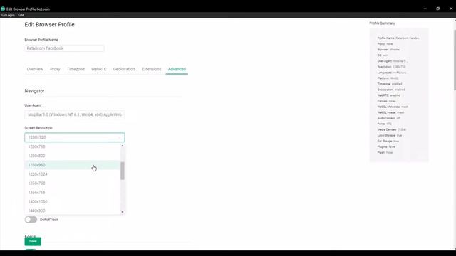 Как скрыть разрешение экрана в GoLogin смотреть онлайн