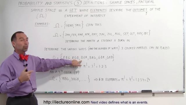 Probability & Statistics (3 of 62) Definition of Sample Spaces & Factorials смотреть онлайн