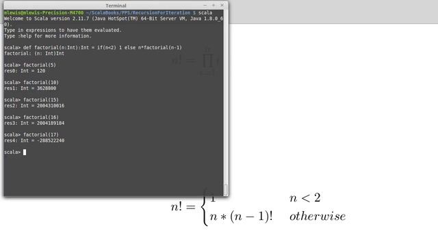 Recursion in Scala смотреть онлайн