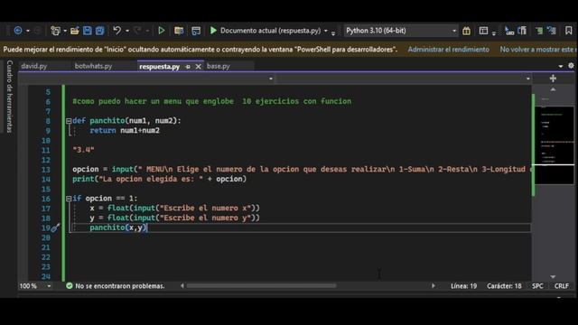 Crear un menú en python con ejercicios dentro de funciones - Programación en python смотреть онлайн
