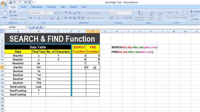 Excel magic trick 47 bangla - SEARCH and FIND Functions смотреть онлайн