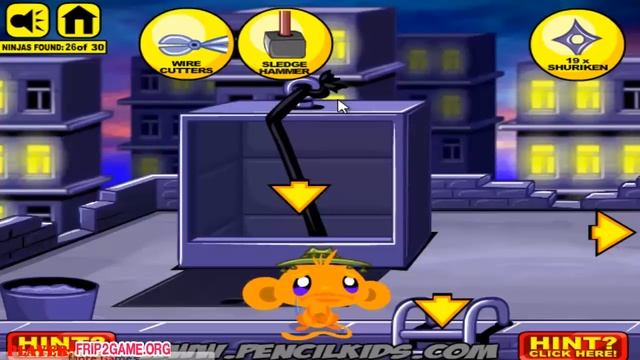 Monkey GO Happy Ninja Hunt All Levels Walkthrough смотреть онлайн