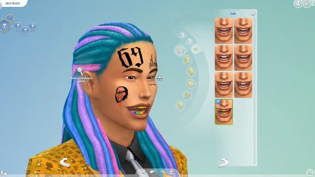 Sims 4 - 6ix9ine Tattoos and Rainbow grillz by Jack Black смотреть онлайн