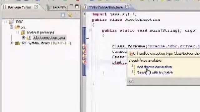 Java program connecting to oracle database JDBC in Eclipse1 смотреть онлайн
