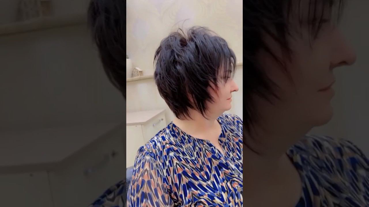 Короткий Каскад для полных женщин за 55 лет/Short Cascade for overweight women over 55 years old смотреть онлайн