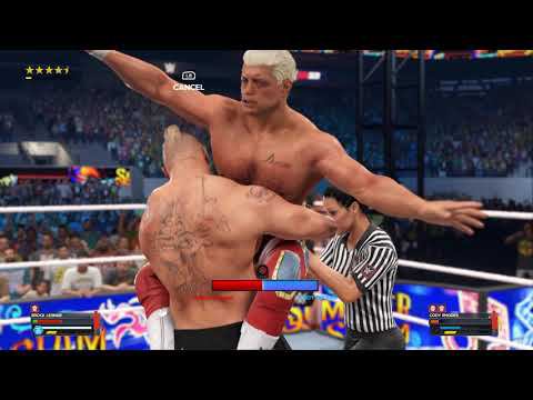 WWE2K23 Brock Lesnar Vs Cody Rhodes
