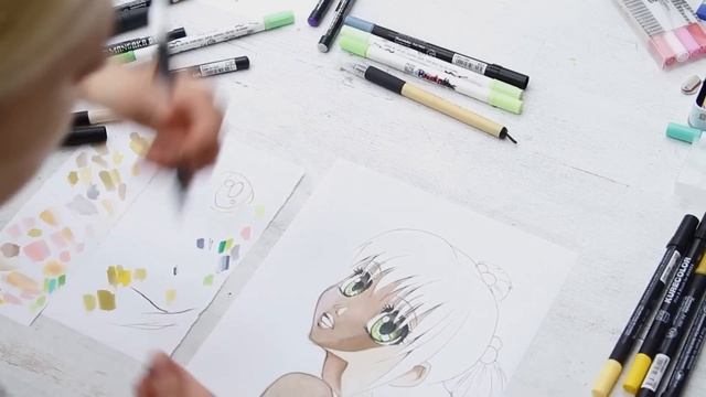 Урок Рисования Персонажа в Стиле Манга | Учимся рисовать маркерами ArtMarker.ru смотреть онлайн