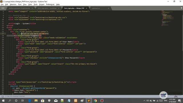 Membuat Form Login Keren Menggunakan Bootstrap 4 [Part-1] смотреть онлайн