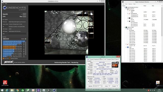 AMD FX 8350 OC 4,7 CINEBENCH R15 160 € CPU ASUS M5A99X EVO смотреть онлайн