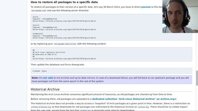 How to downgrade the Arch Linux system if an update screws you over? смотреть онлайн