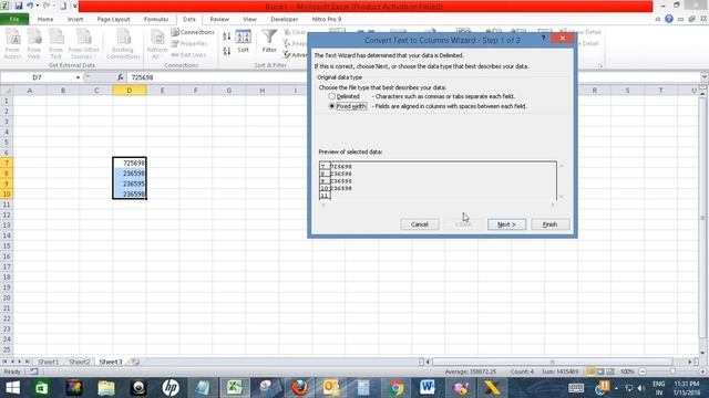 Split numbers into columns in Excel смотреть онлайн