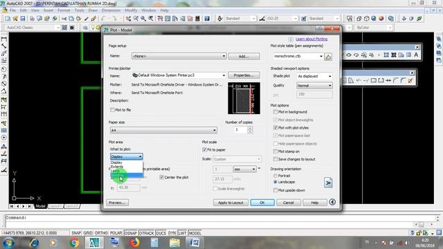 453 PRINT KE PRINTER GAMBAR KERJA AUTOCAD смотреть онлайн