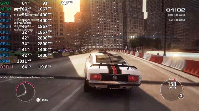 AMD Ryzen 7 3700U Test - Grid 2 - Gameplay Benchmark смотреть онлайн
