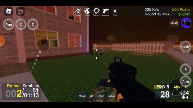 War vs Zombie in Roblox - Война против зомби в Roblox смотреть онлайн