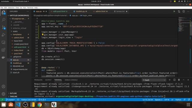 Paginas web con PYTHON 5: Login. смотреть онлайн