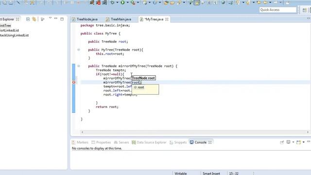 Data Structure in JAVA : Get the mirror image of a tree. смотреть онлайн