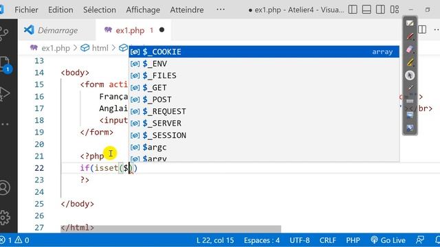 Gérer les sessions : Exercice N°1 смотреть онлайн