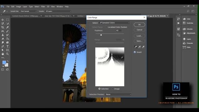 Ep5. การ Select Color Range ใน Photoshop สำหรับเลือก Selection ภาพที่มีช่องรูเล็กๆๆ смотреть онлайн