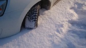 Lada Granta покатушки по снегу. Часть 1