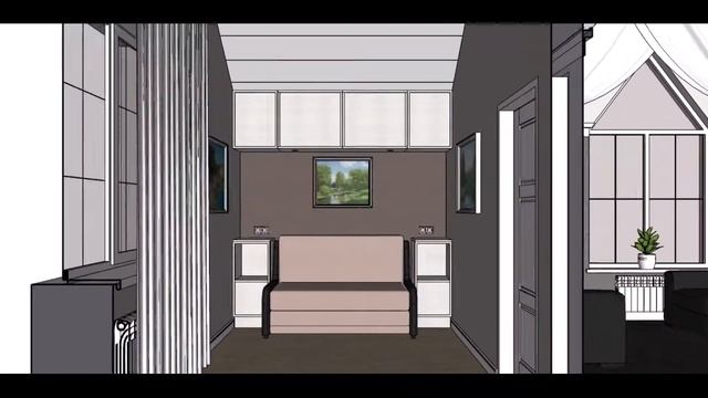 Видео второго этажа частного банного комплекса со спортзалом, спальней, санузлом смотреть онлайн