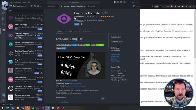 AWH201 2023 Prekompilatorerna LESS och SASS i VSCode смотреть онлайн