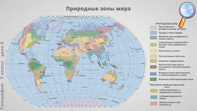 География 7 класс "Природная зональность" смотреть онлайн