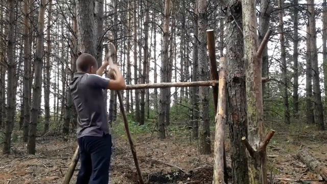 #3 Лес Чувашии . Новый Шалаш !!! Медведь меня не нашел . смотреть онлайн