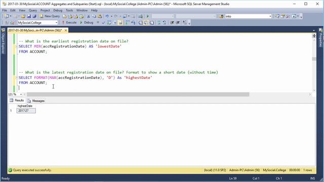 SQL Aggregates: Display formatted short date смотреть онлайн