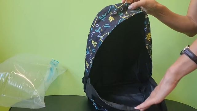 Рюкзак deVENTE 7033849 40x30x14см, Черный салатовыми полосами смотреть онлайн
