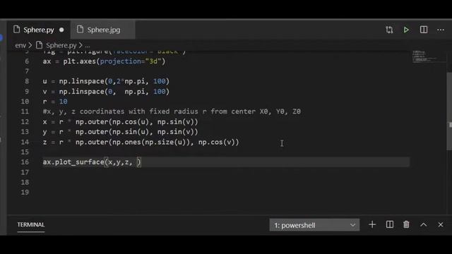 How to draw Sphere (3D) and rotate with Matplotlib | Python Animation смотреть онлайн