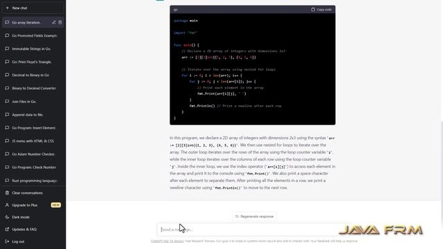 How to iterate multidimensional array with for loop in Golang 1.20 смотреть онлайн