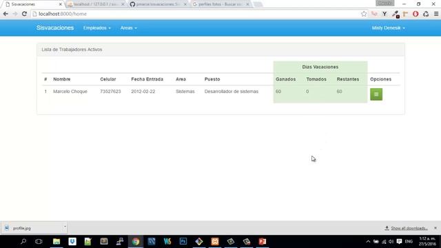 Sistema de control de vacaciones en Laravel 5.2 смотреть онлайн