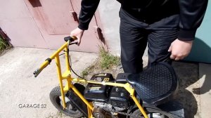 САМОДЕЛЬНЫЙ МОПЕД с МОТОРОМ ОТ ГАЗОНОКОСИЛКИ.