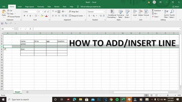 PAANO MAG ADD NG LINE/COLUMN OR ROWS SA EXEL TABLE смотреть онлайн
