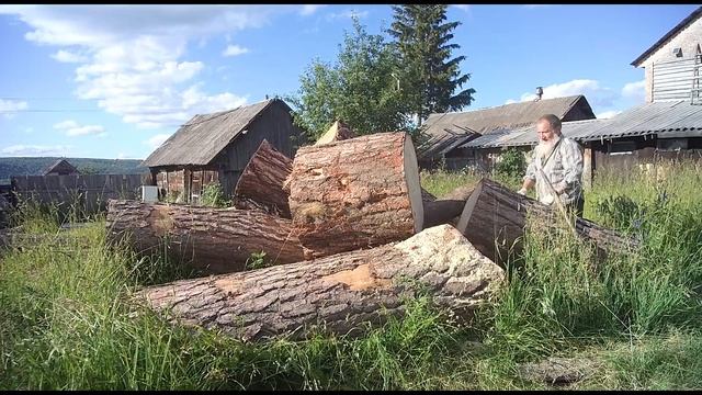 Делаю стол для улицы из огромного соснового бревна Своими руками, на заказ. смотреть онлайн