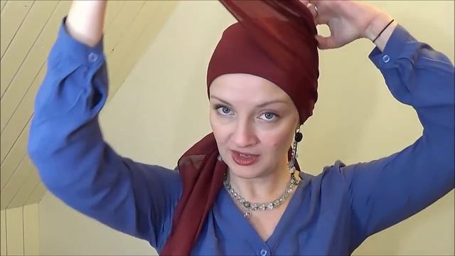 Как носить платок на голове.Как завязать платок на короткие волосы.Шапочка под платок,другие секрет смотреть онлайн
