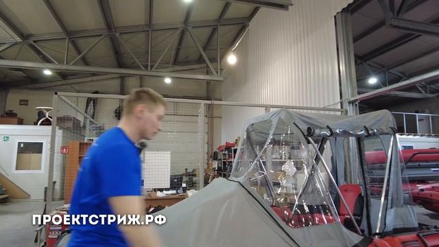 Тент-трансформер на лодку СТРИЖДЖЕТ, первый опытный образец. смотреть онлайн