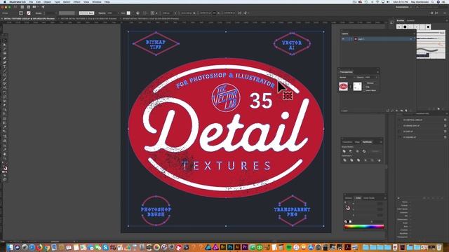 Using Detail Textures in Illustrator & Photoshop смотреть онлайн