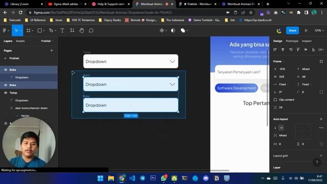 Tutorial Animasi Interaktif Dropdown di Figma Untuk Pemula смотреть онлайн